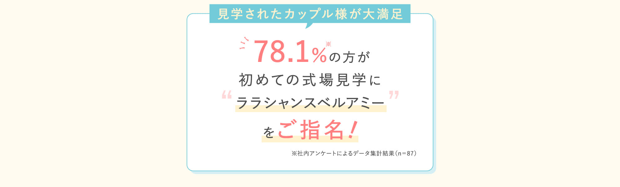 見学されたカップル様が大満足