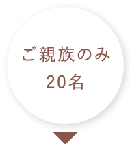 ご親族・友人のみ20名