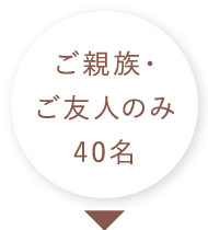 ご親族のみ40名