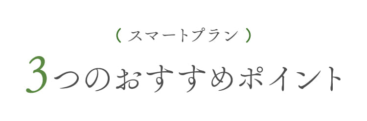 スマートプラン 3つのおすすめポイント