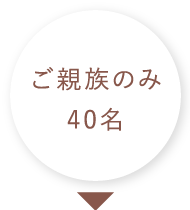 ご親族のみ40名