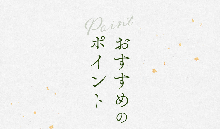 おすすめのポイント