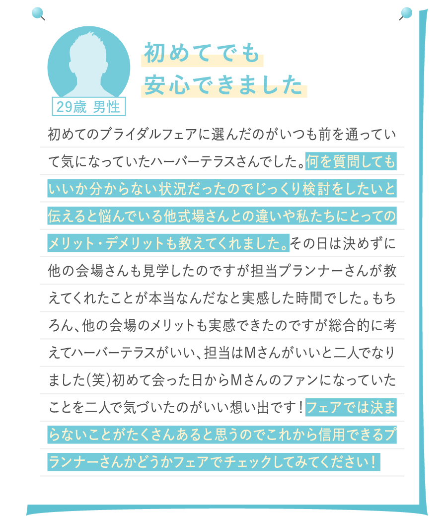 初めてでも安心できました